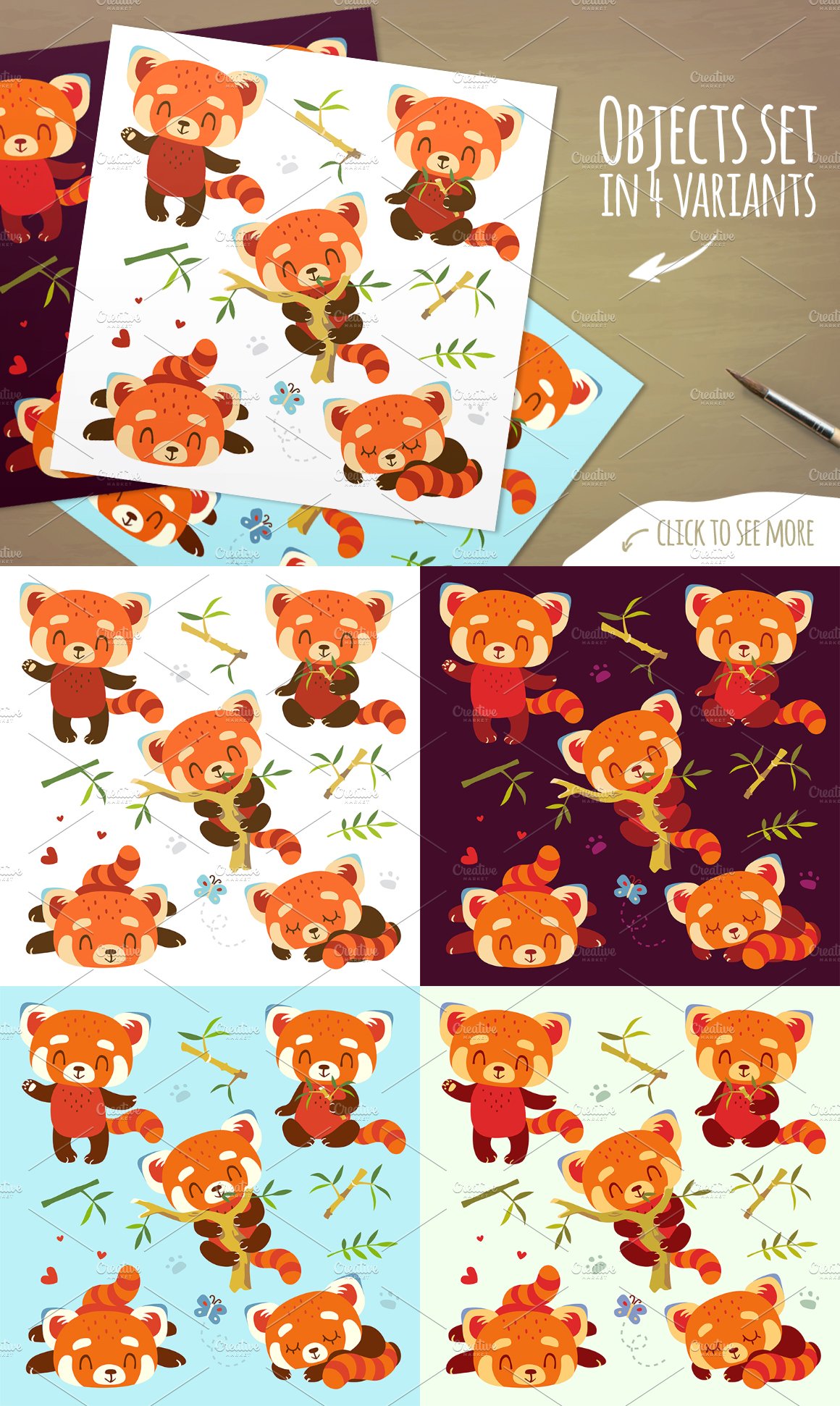 Red Panda Set preview image.