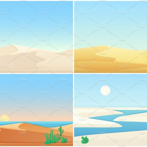 Desert sand dunes landscapes cover image.