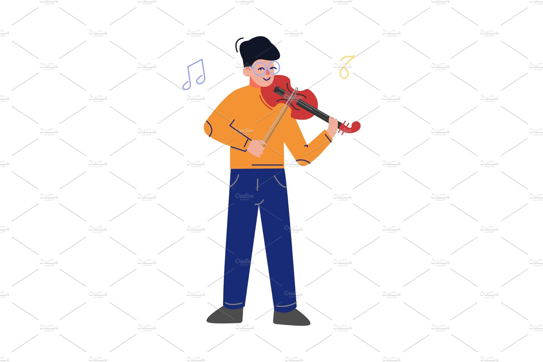 Teen Boy Playing Violin Musical cover image.