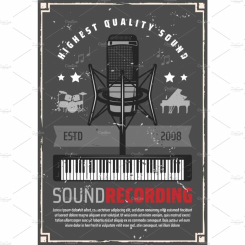 Sound recording poster, music cover image.