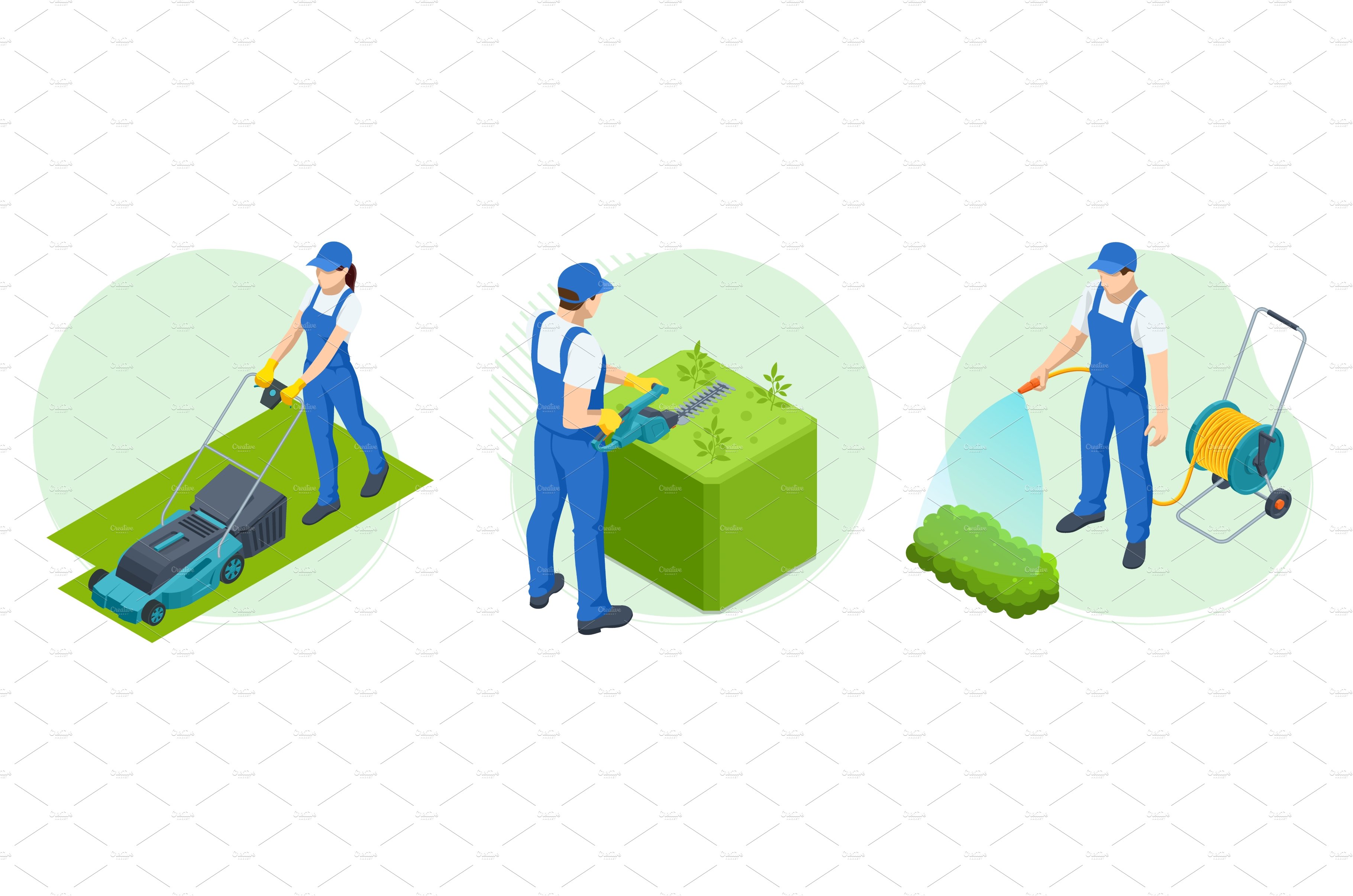 Isometric Agricultural work cover image.