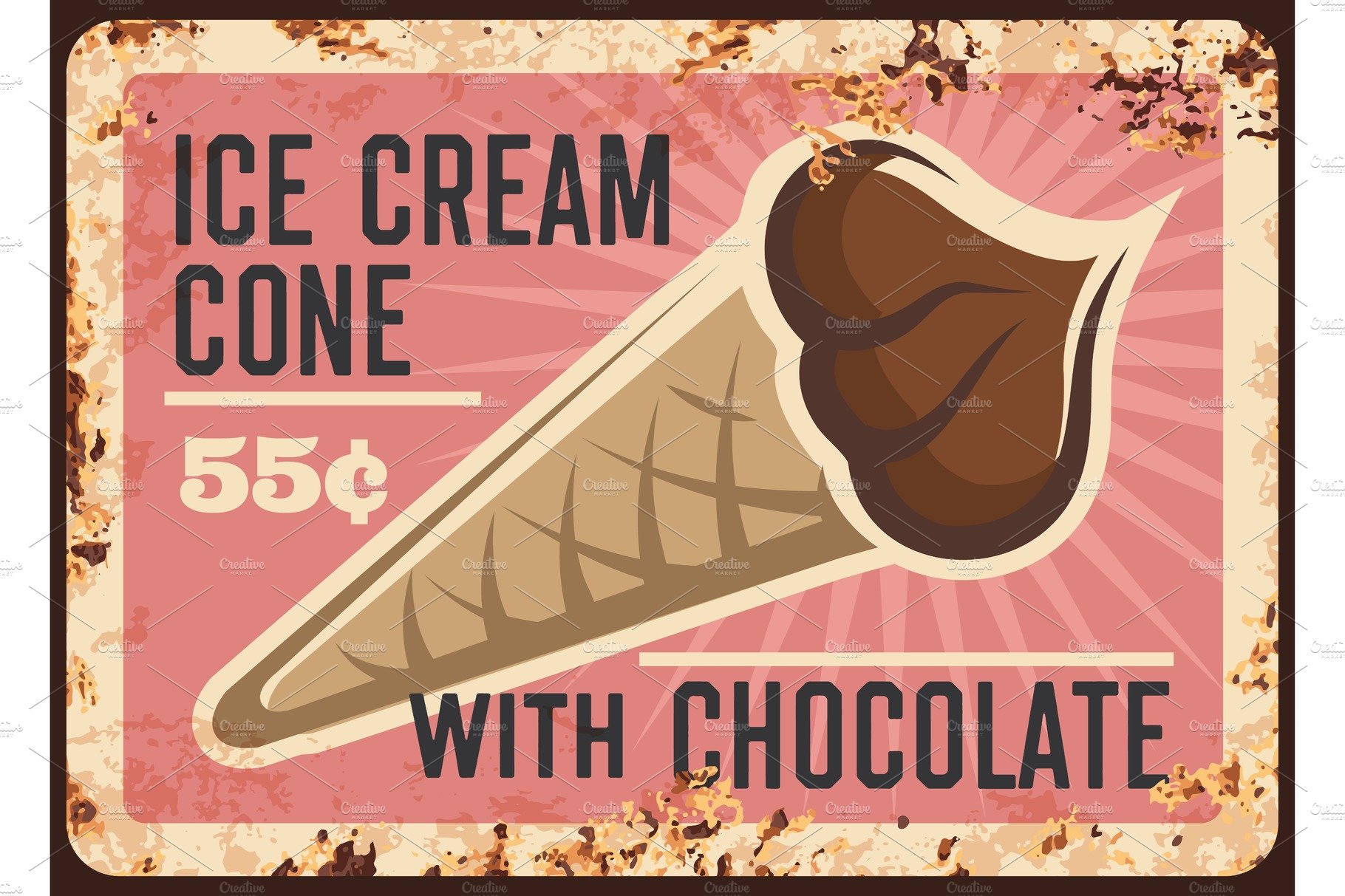 Chocolate ice cream waffle cone cover image.