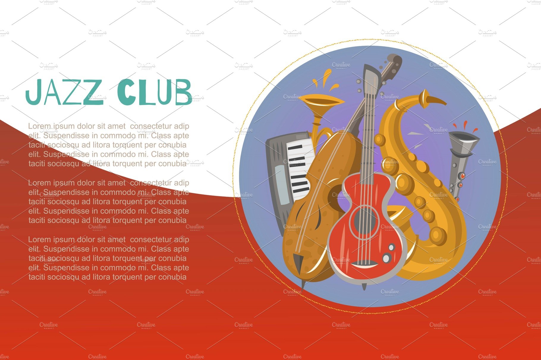 Jazz band and blues club, Jazz music cover image.