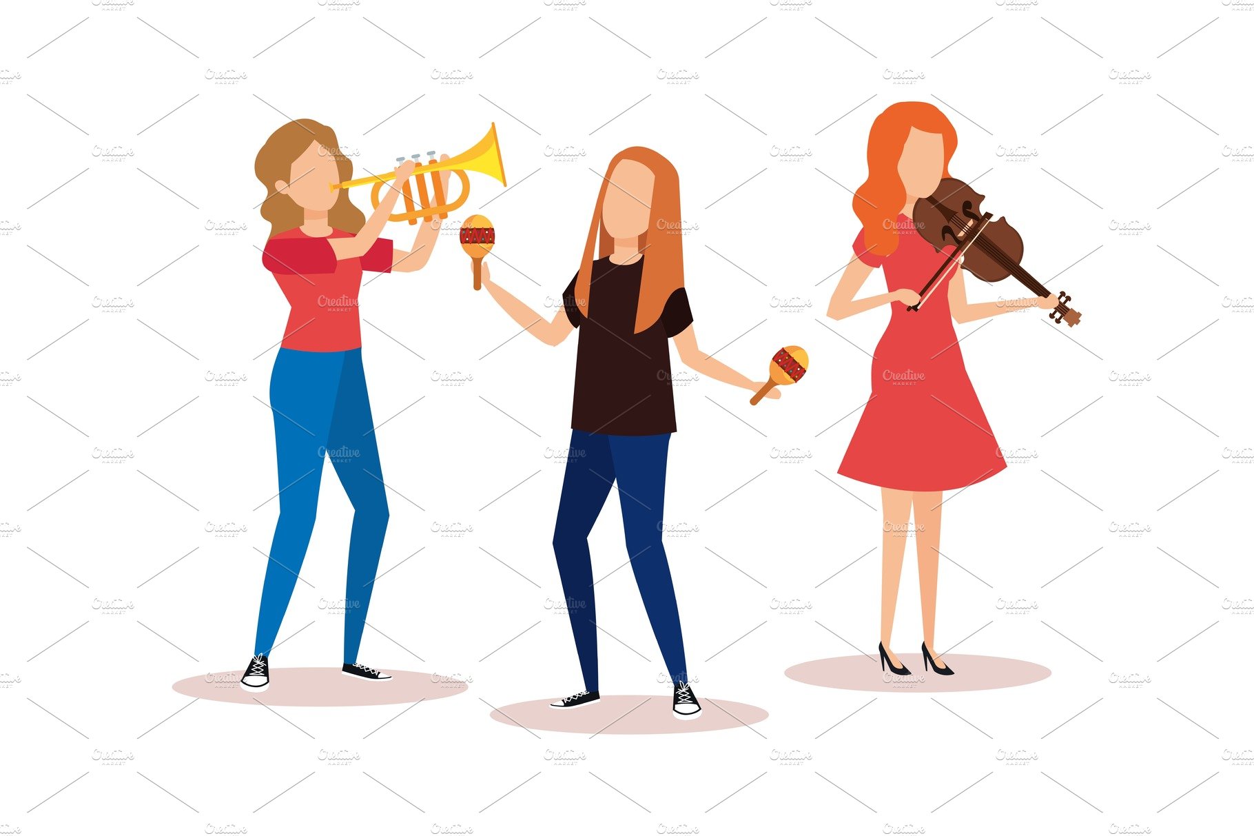 group of women playing instruments cover image.