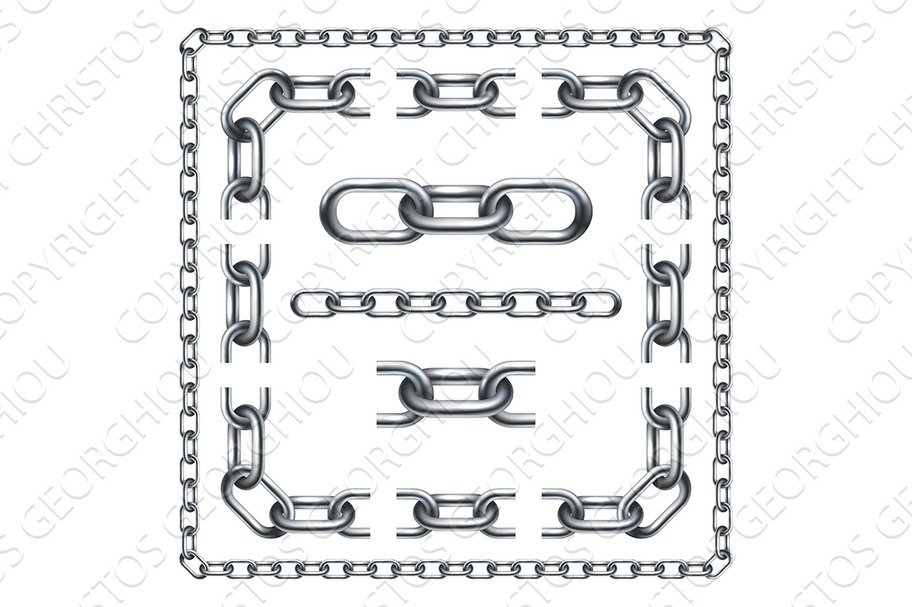 Chain Links Graphic Design Set cover image.