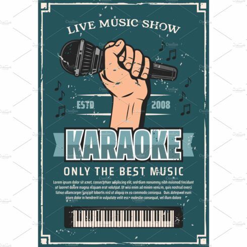 Musical party karaoke live music cover image.