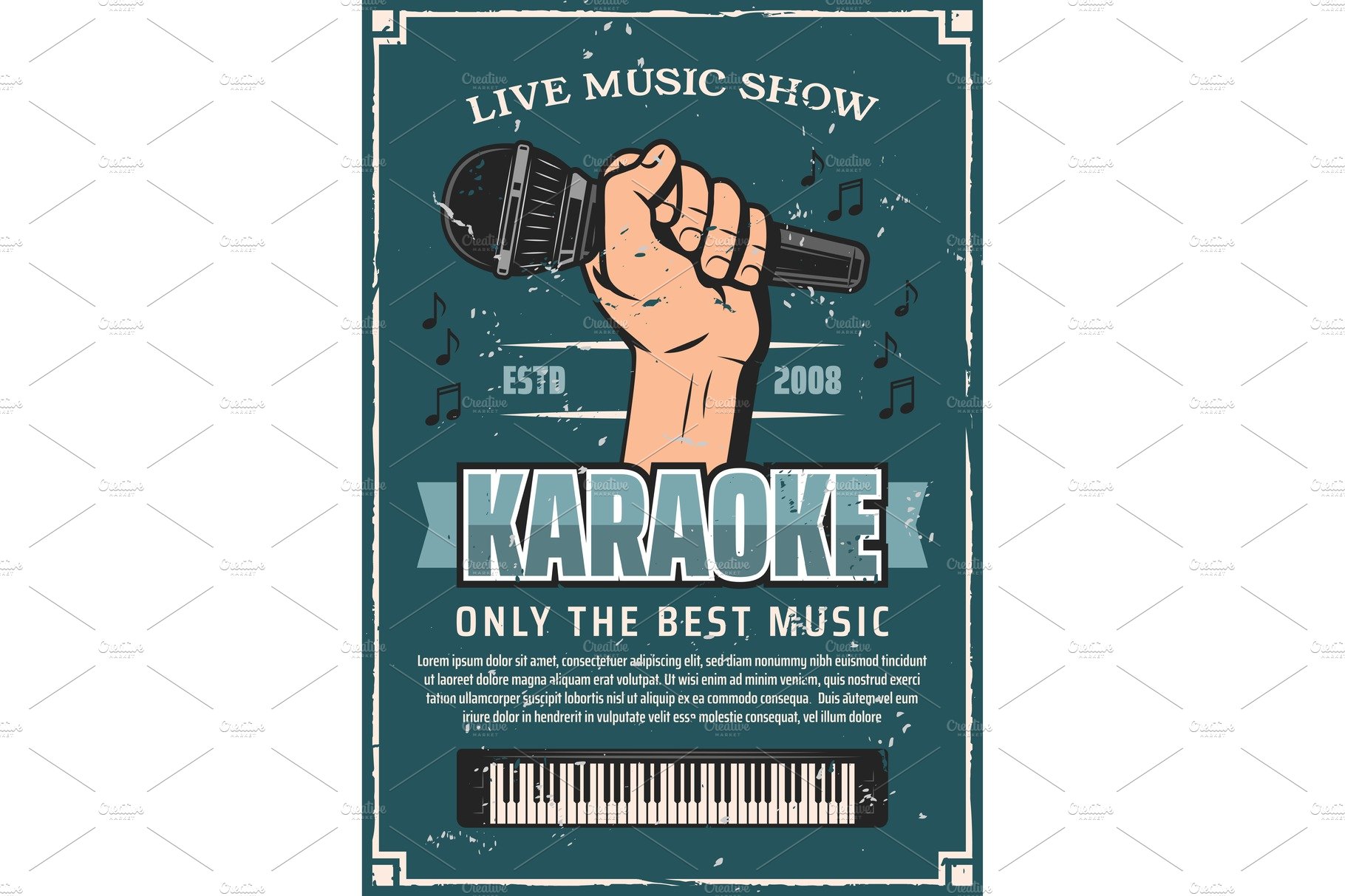 Musical party karaoke live music cover image.