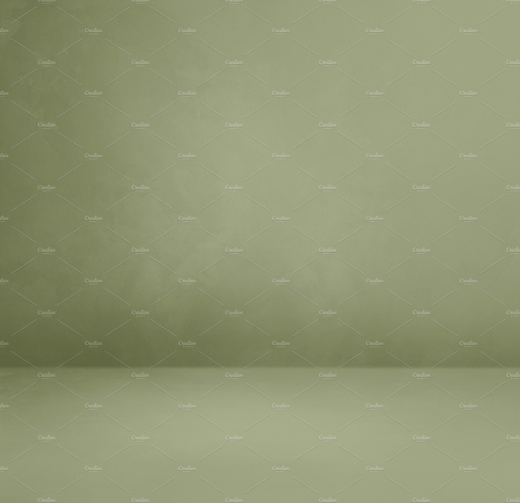 Empty khaki green concrete interior background cover image.