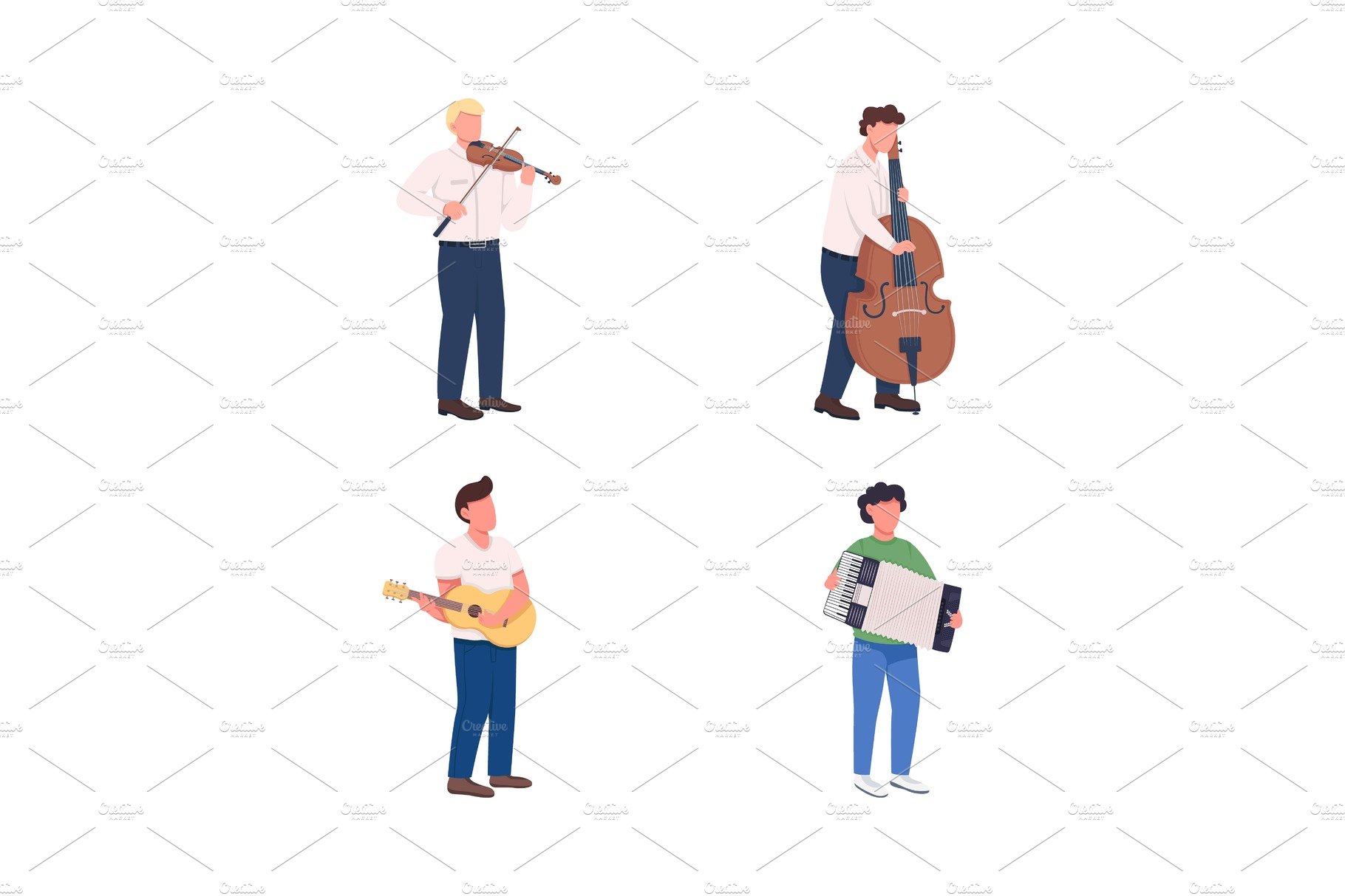 Orchestra musicians character set cover image.