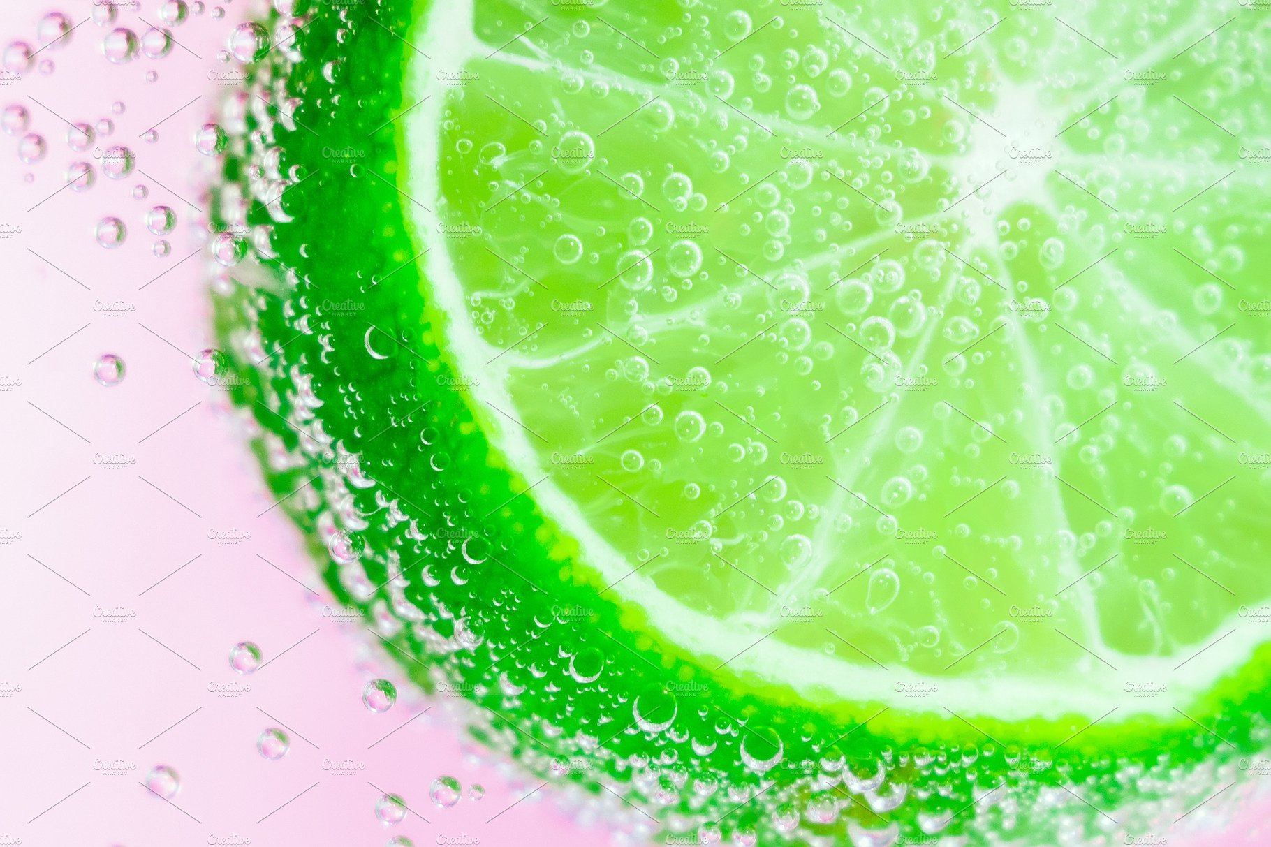 juicy citrus fruit lime close-up cover image.