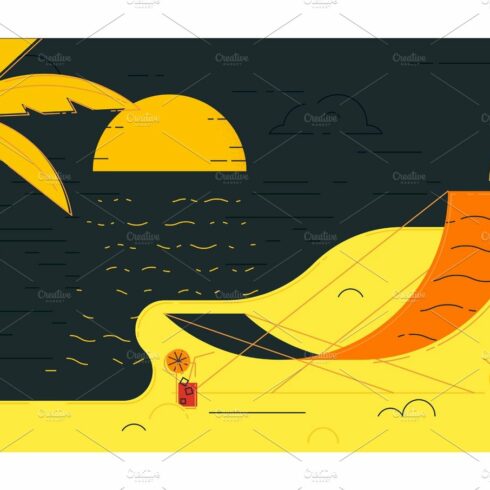 Beach Summer Vector Illustration cover image.