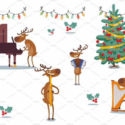 Deers character musical band at cover image.