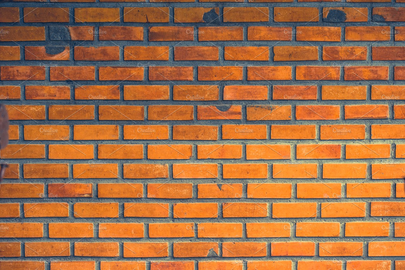 Background of old vintage brick wall cover image.