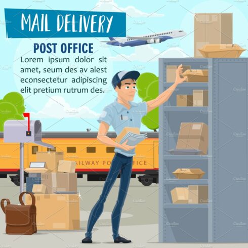 Mail delivery service, mailman cover image.