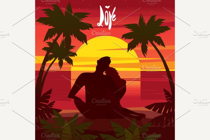 Romantic date on the beach cover image.
