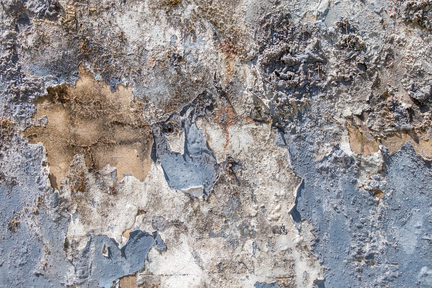 Grunge Blue concrete wall background texture cover image.