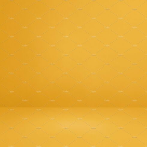 Empty yellow concrete interior background cover image.