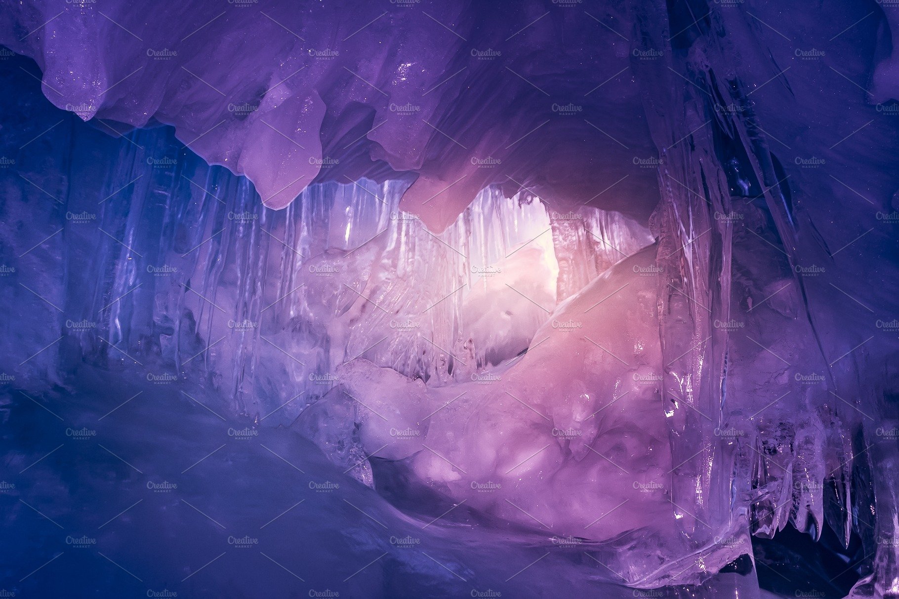Violet Ice cave in Antarctica cover image.