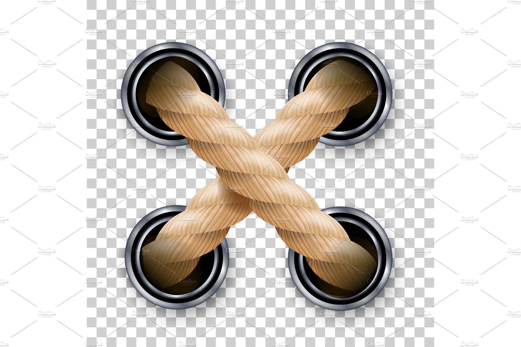 Cross Ropes Or Strings With Metallic cover image.
