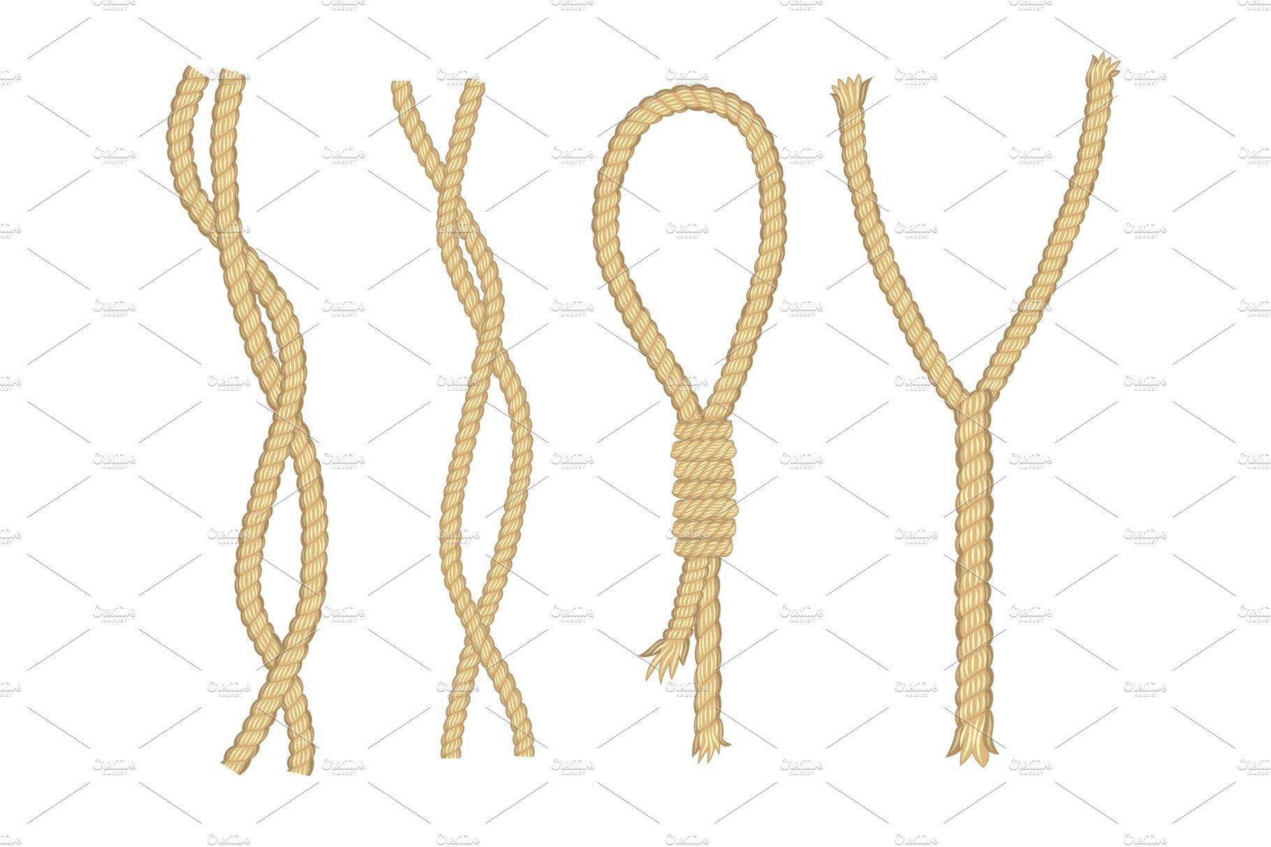 Ropes. Curved nautical ropes cover image.