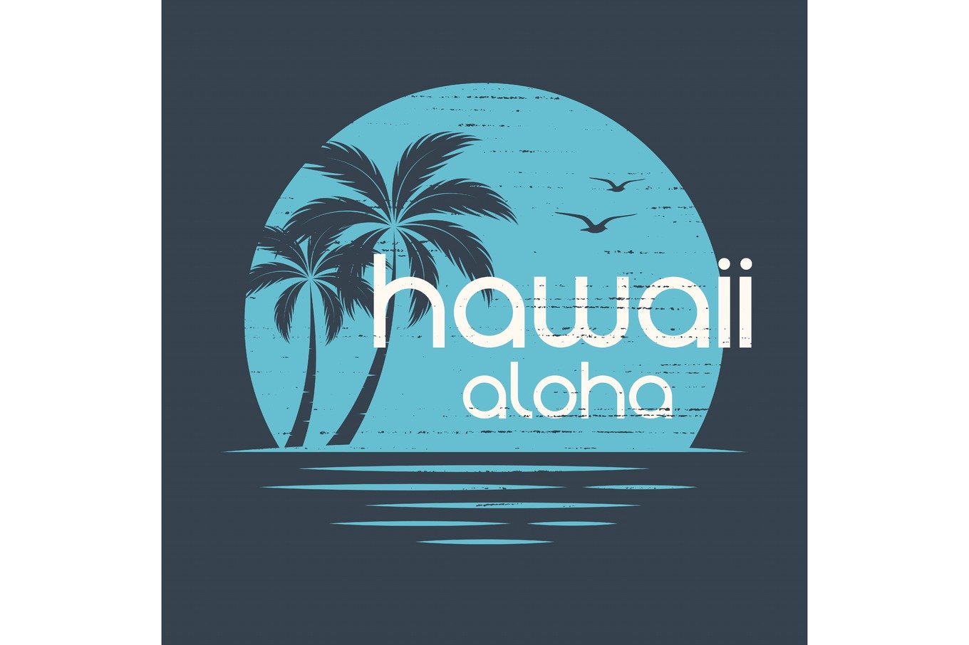 Hawaii Sunset. T-shirt and apparel vector design, print, typogra cover image.
