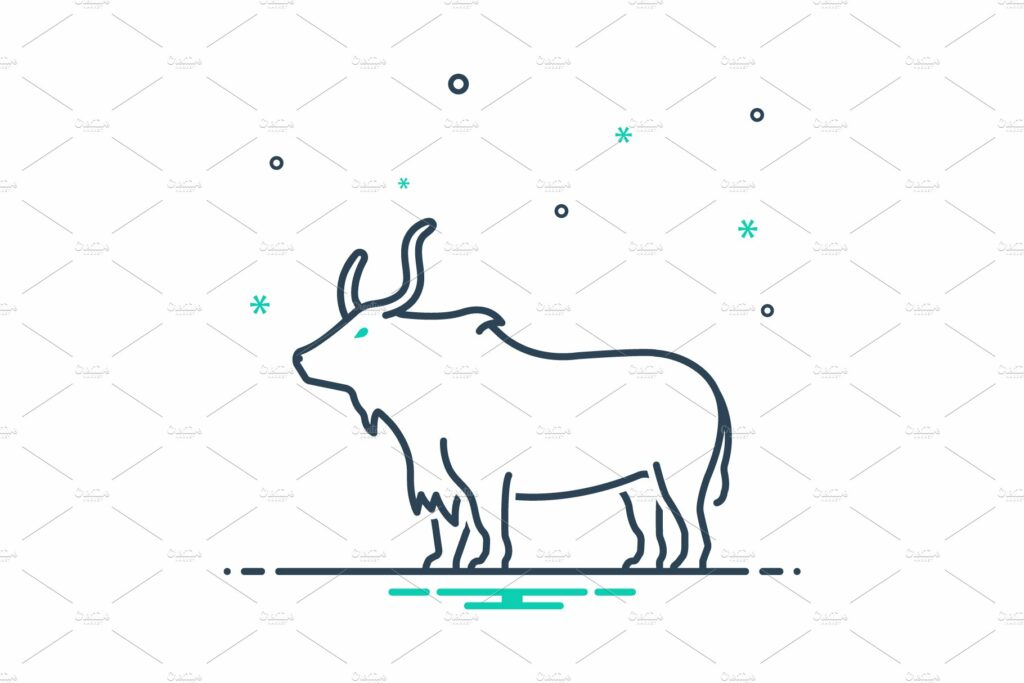 Yak herbivores icon MasterBundles