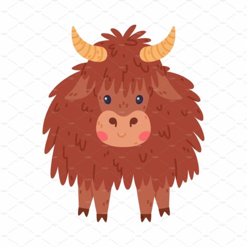 Cute Yak Character with Dense Fur cover image.