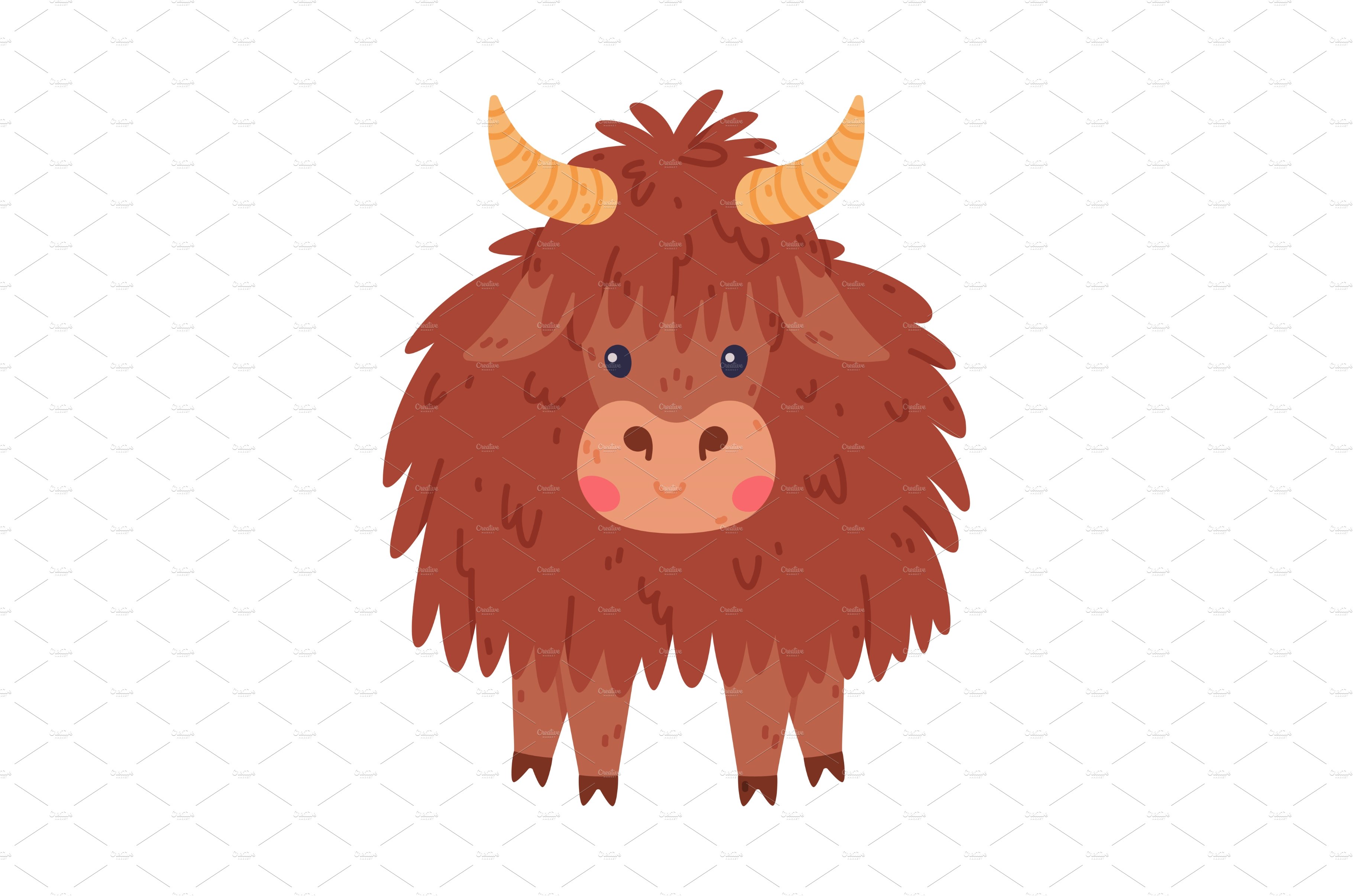 Cute Yak Character with Dense Fur cover image.