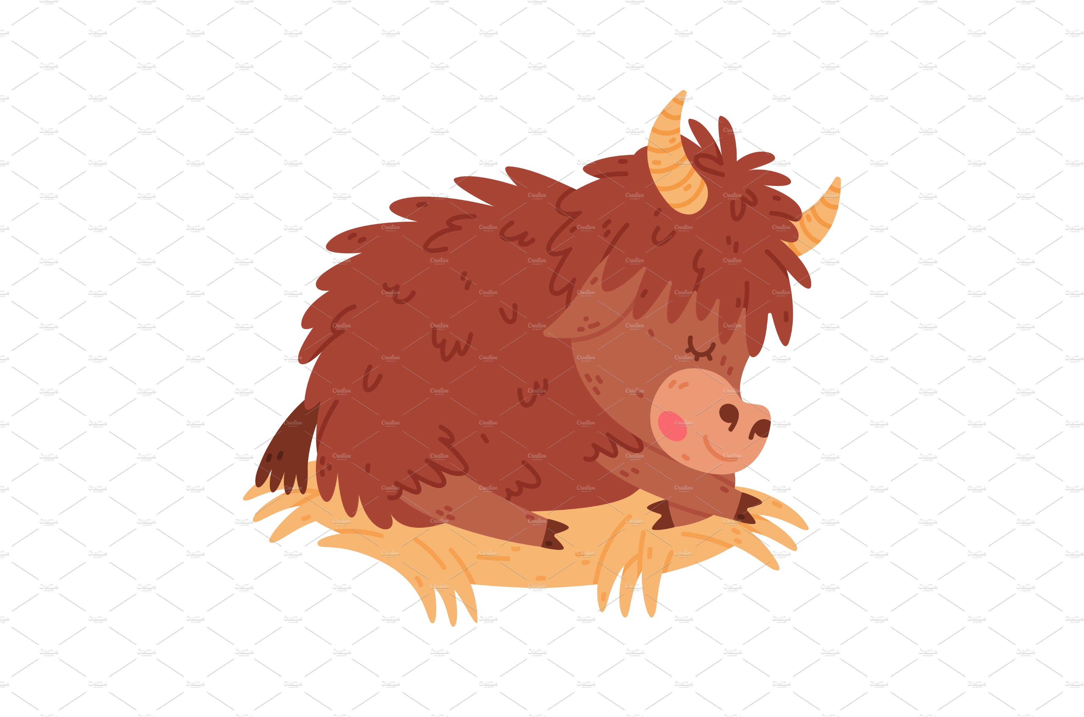 Cute Yak Character with Dense Fur cover image.