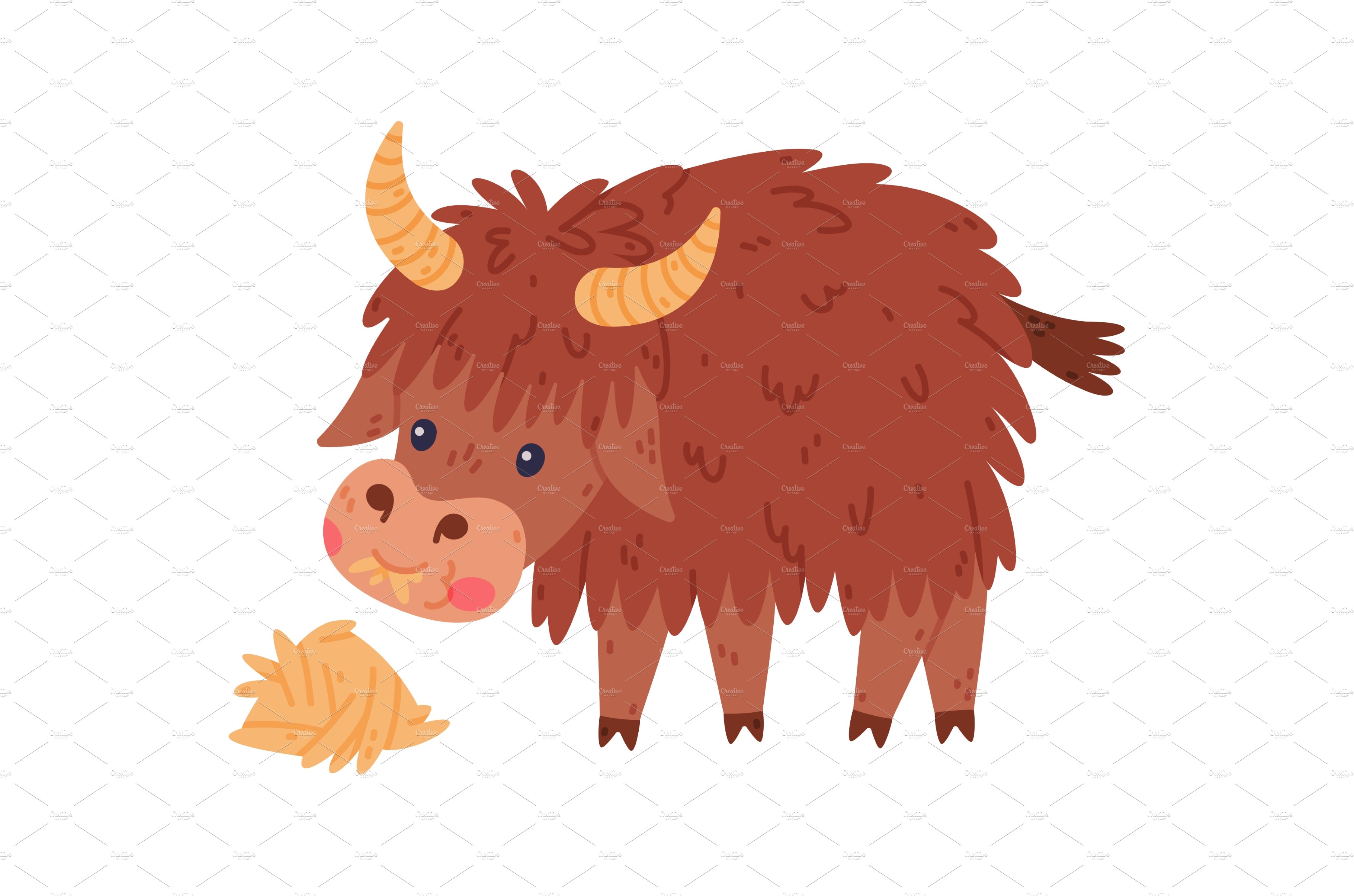 Cute Yak Character with Dense Fur cover image.