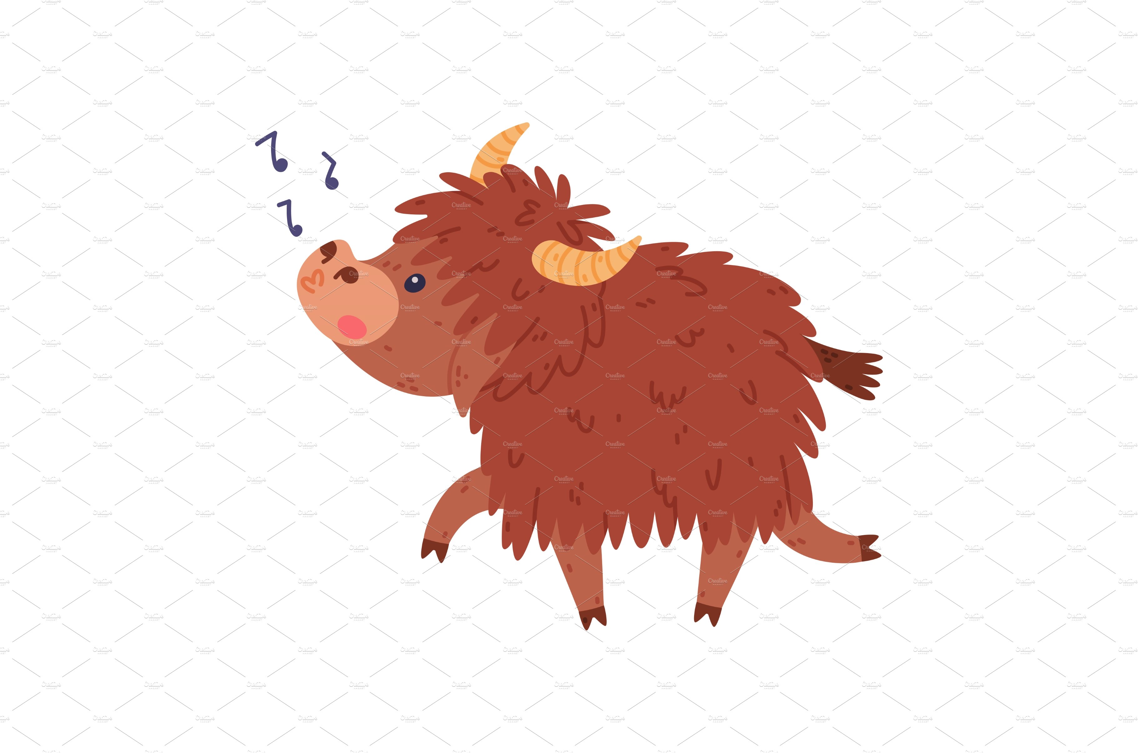 Cute Yak Character with Dense Fur cover image.