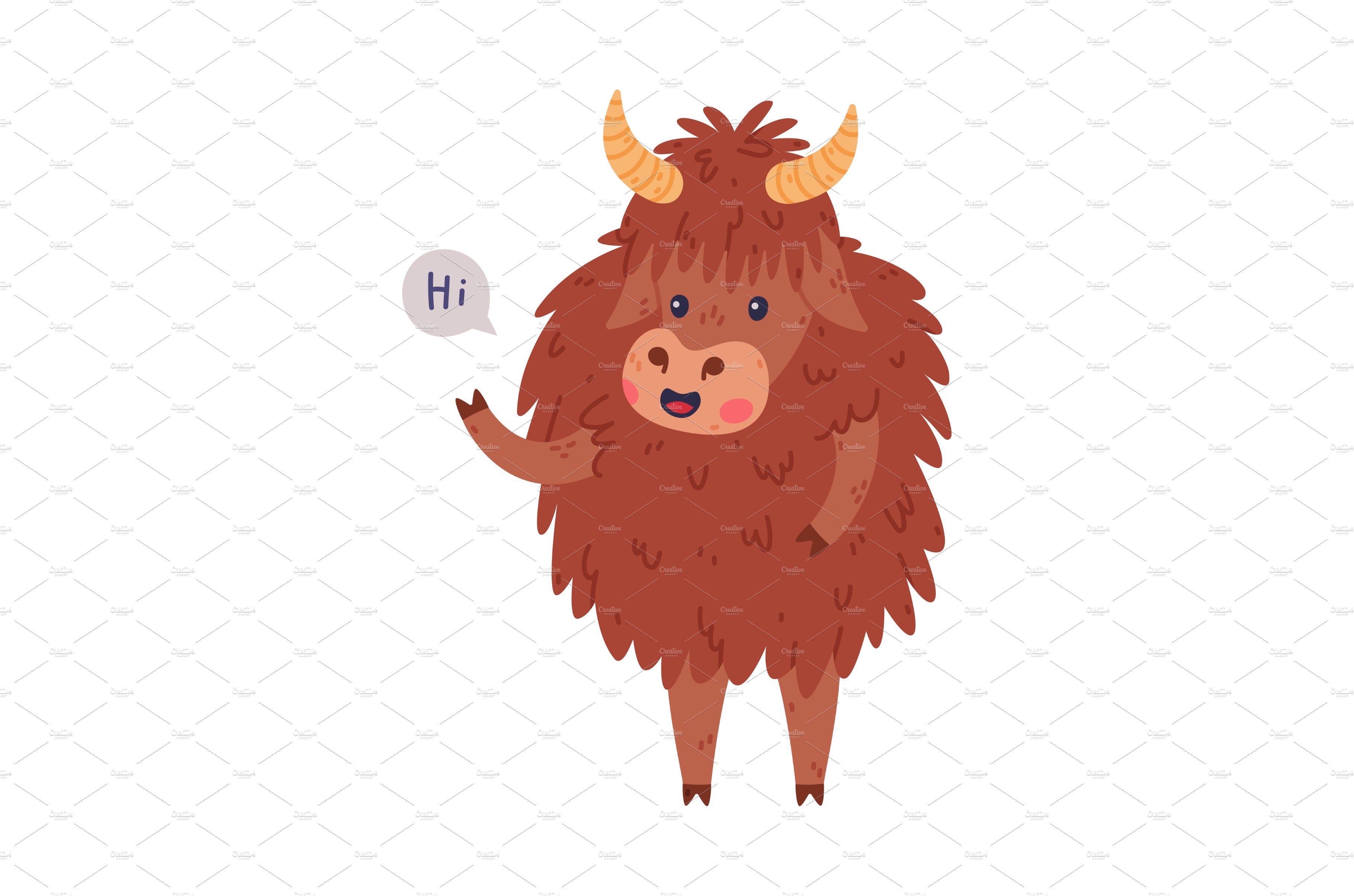 Cute Yak Character with Dense Fur cover image.