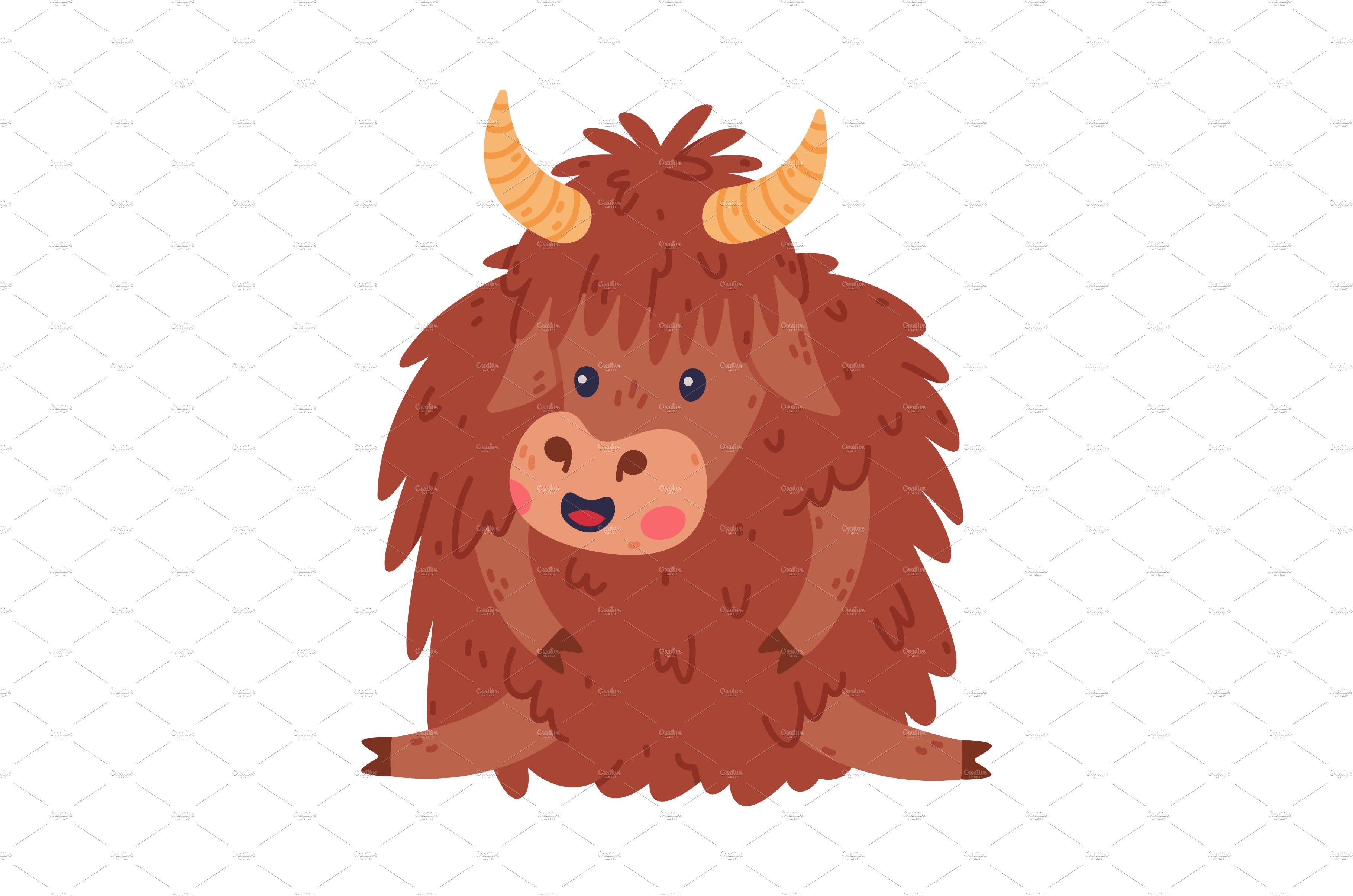 Cute Yak Character with Dense Fur cover image.