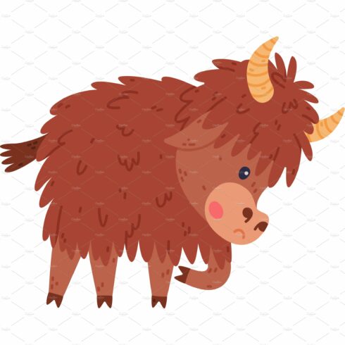 Cute Yak Character with Dense Fur cover image.