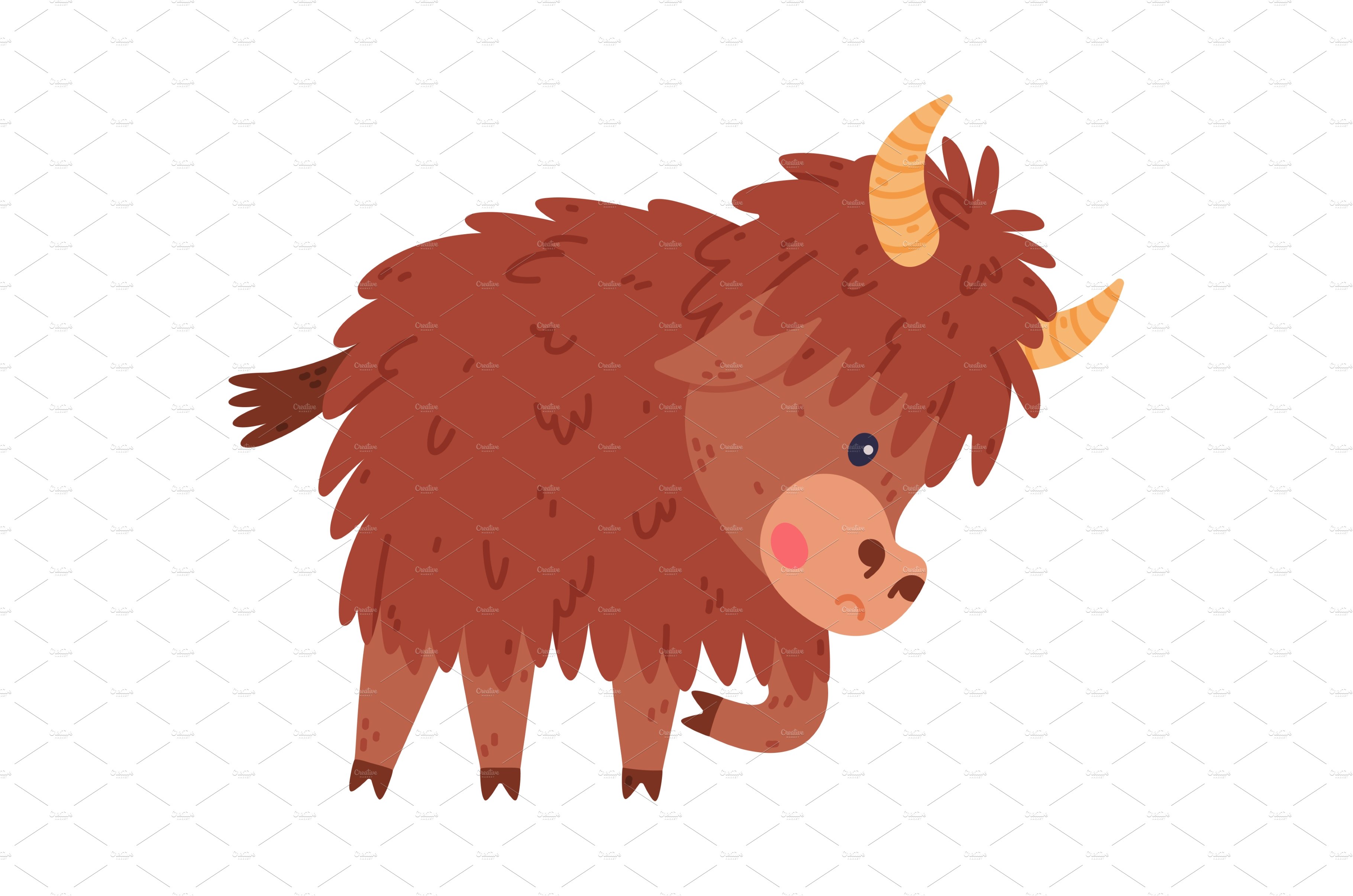 Cute Yak Character with Dense Fur cover image.