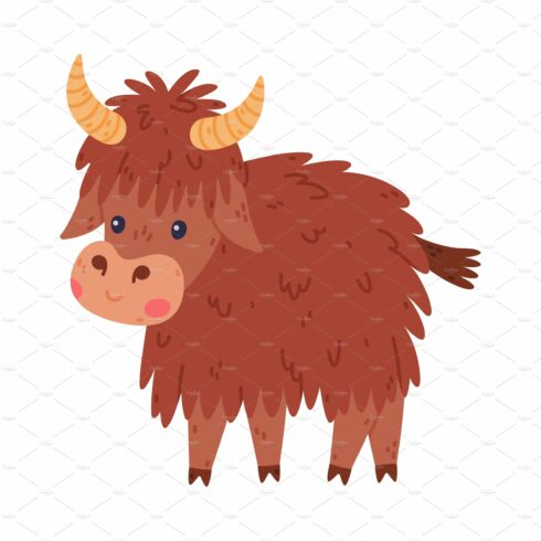 Cute Yak Character with Dense Fur cover image.