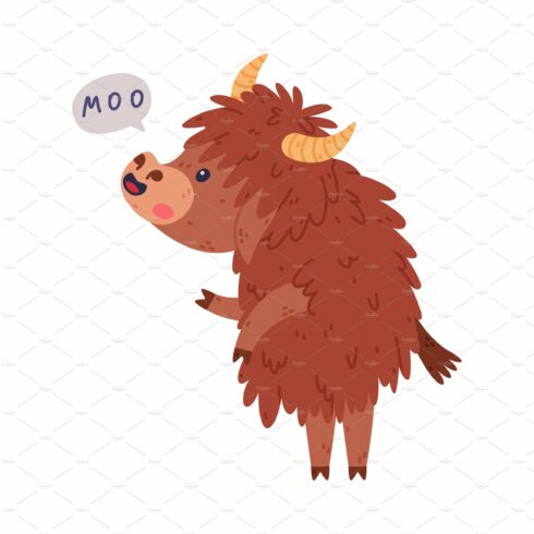 Cute Yak Character with Dense Fur cover image.