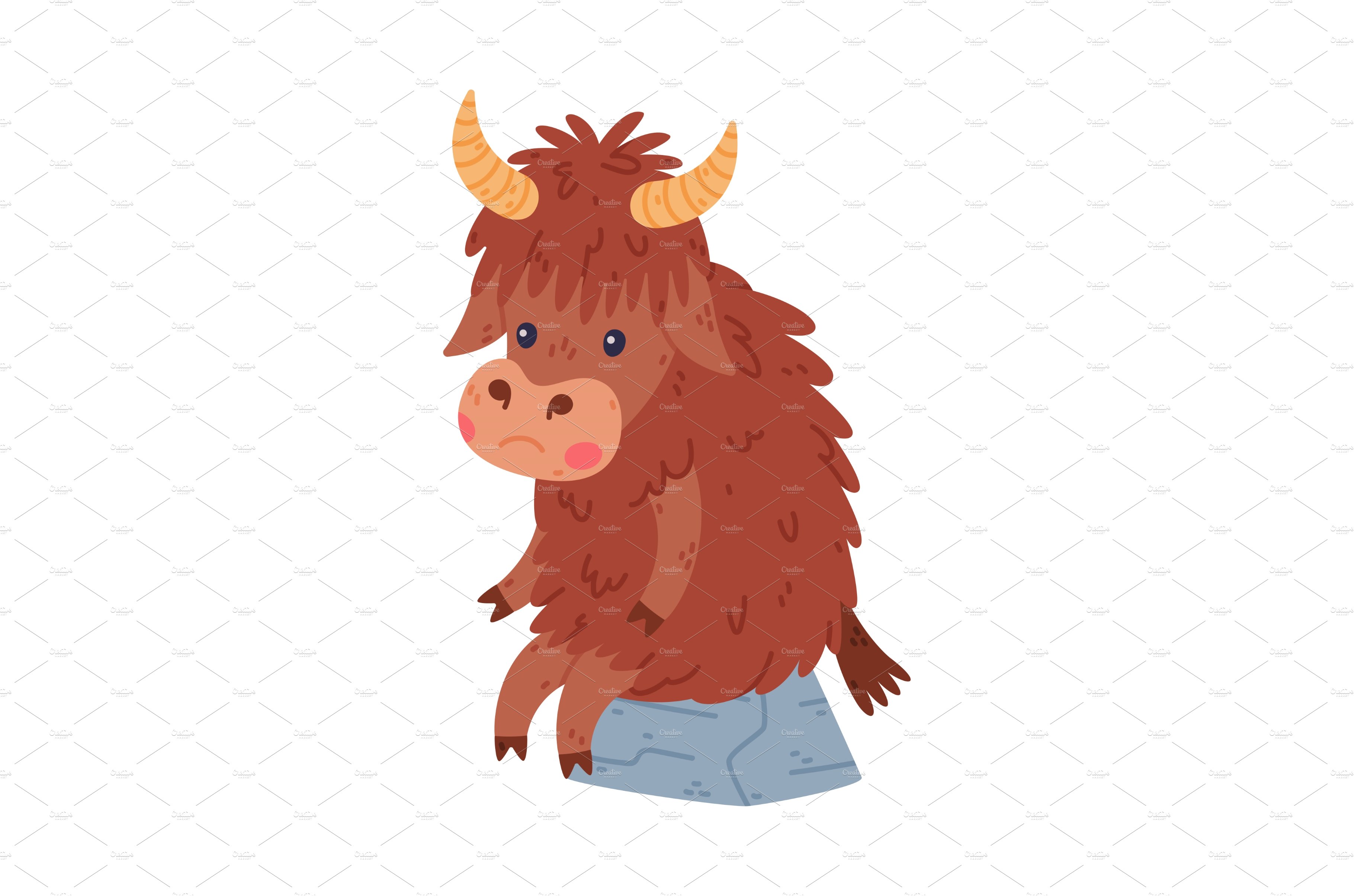 Cute Yak Character with Dense Fur cover image.