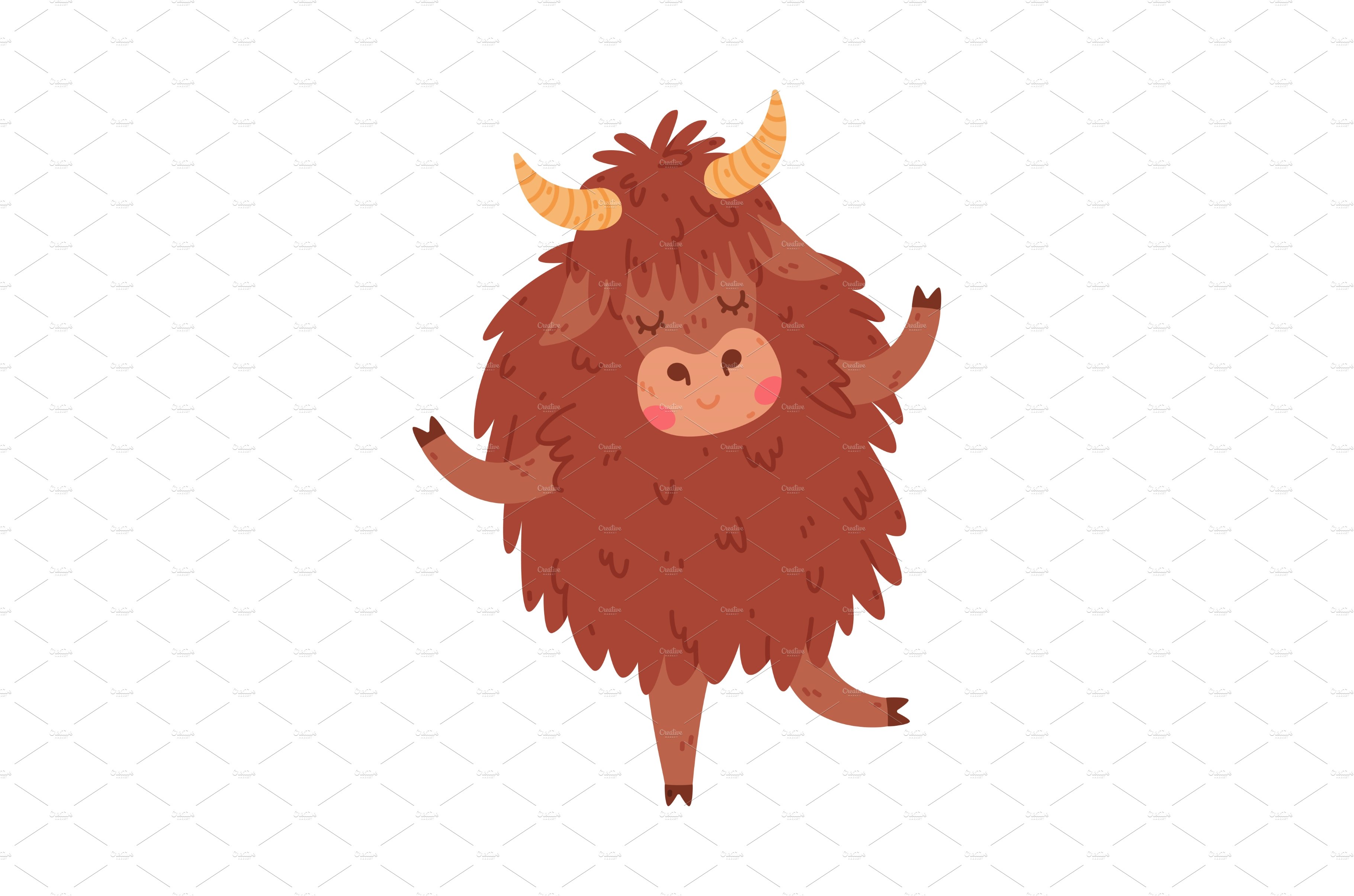 Cute Yak Character with Dense Fur cover image.