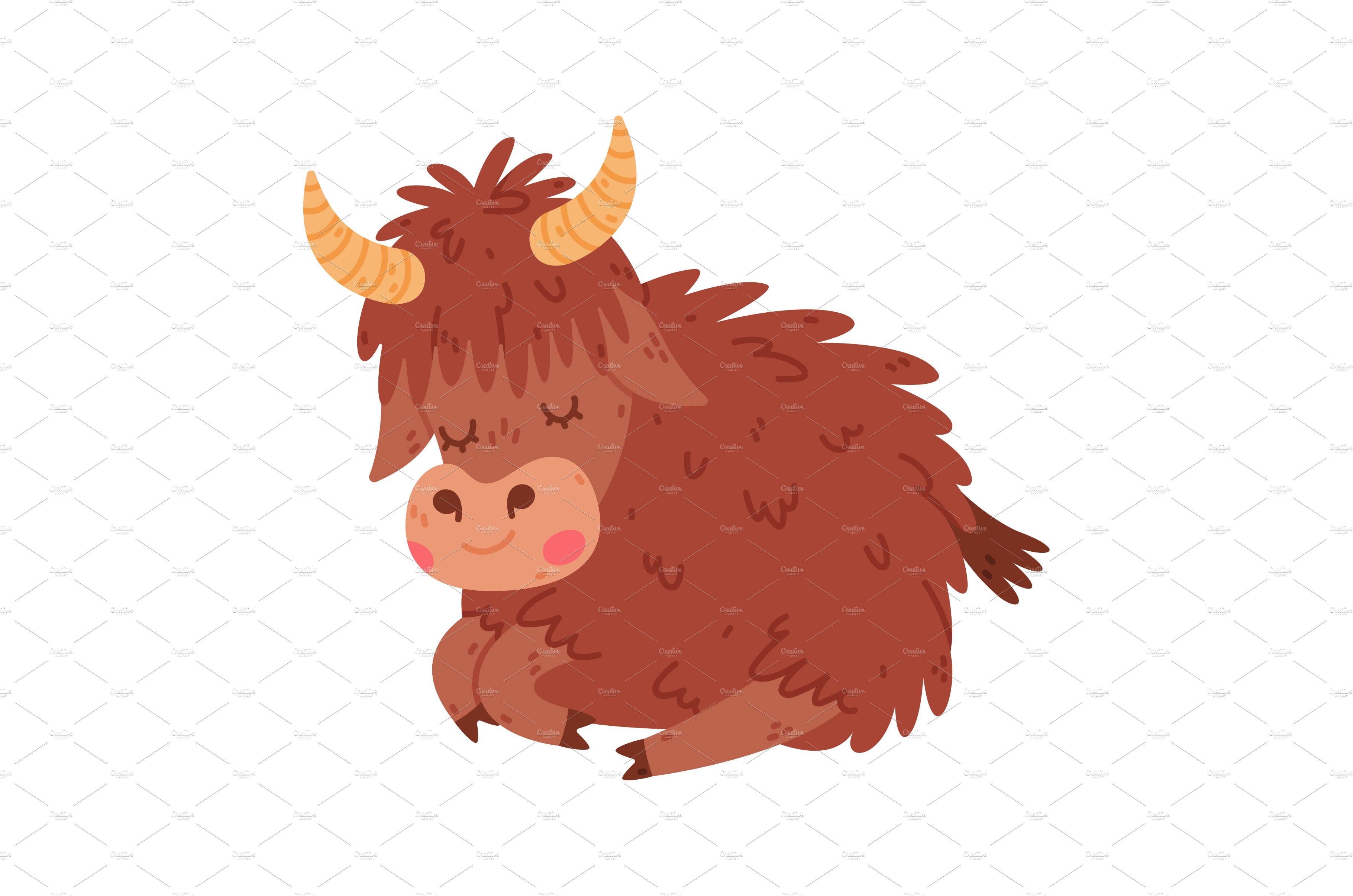 Cute Yak Character with Dense Fur cover image.