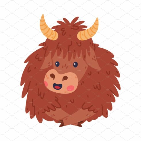 Cute Yak Character with Dense Fur cover image.