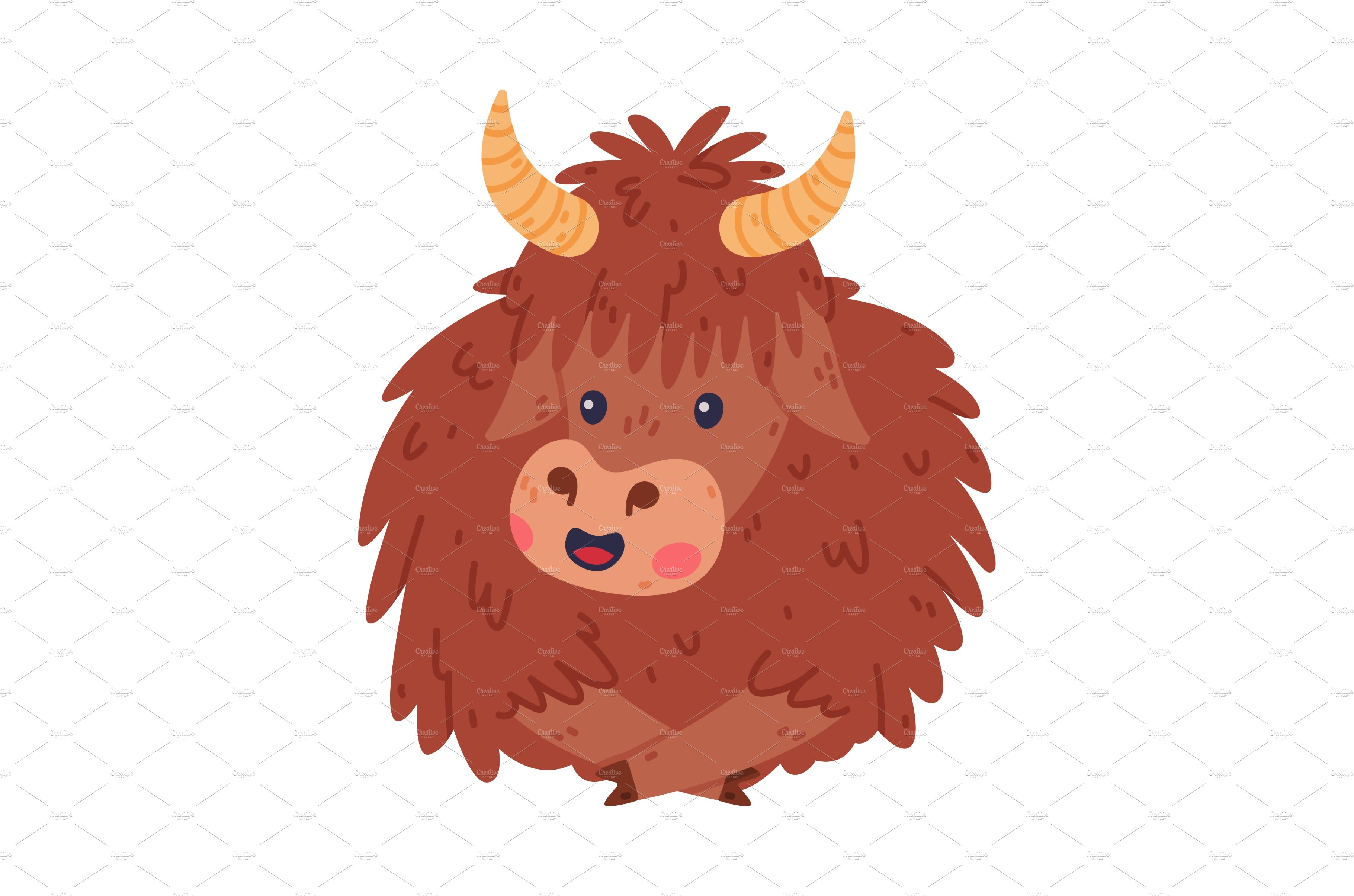 Cute Yak Character with Dense Fur cover image.