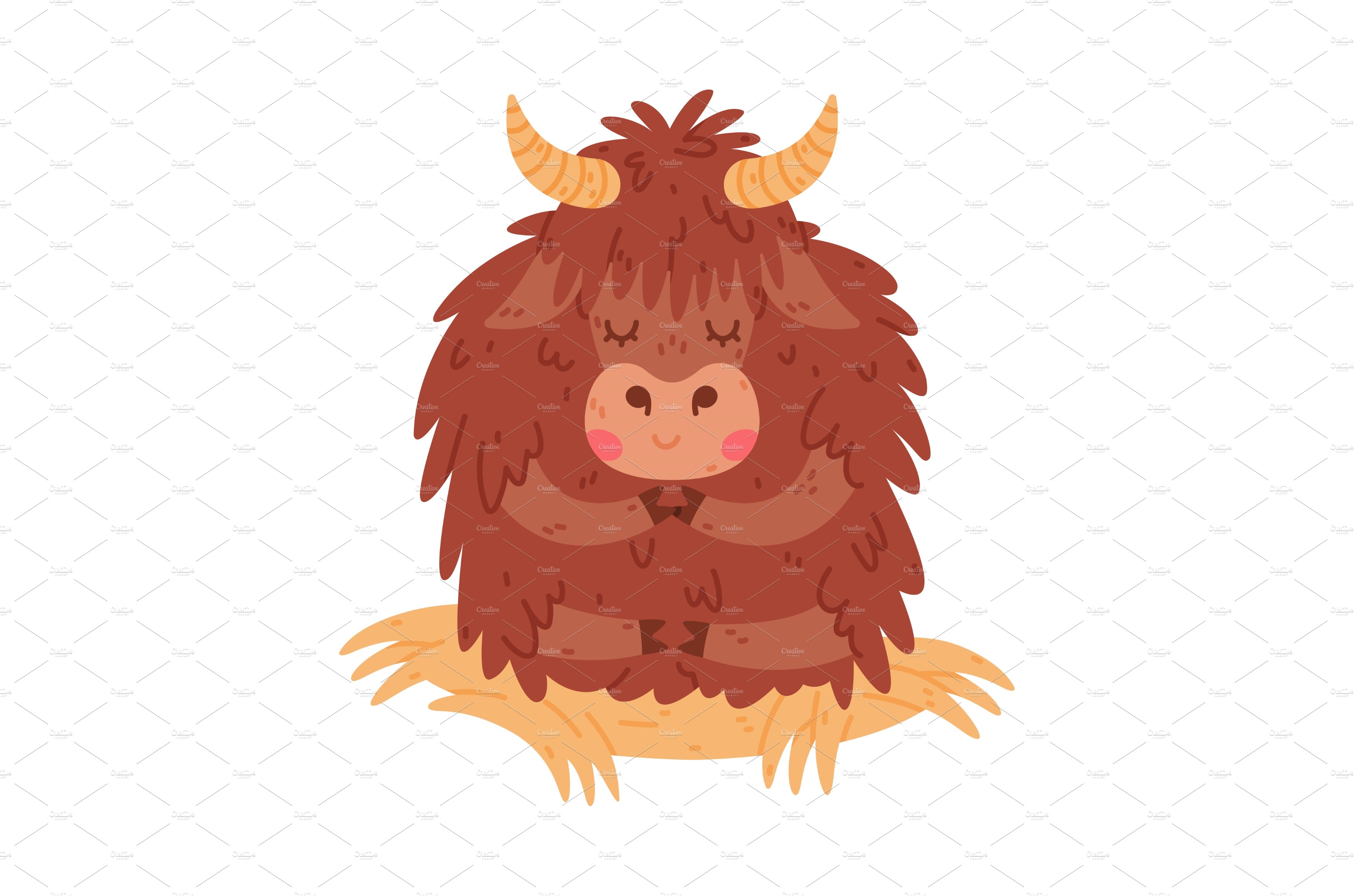 Cute Yak Character with Dense Fur cover image.