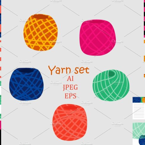 Yarn set in flat style cover image.