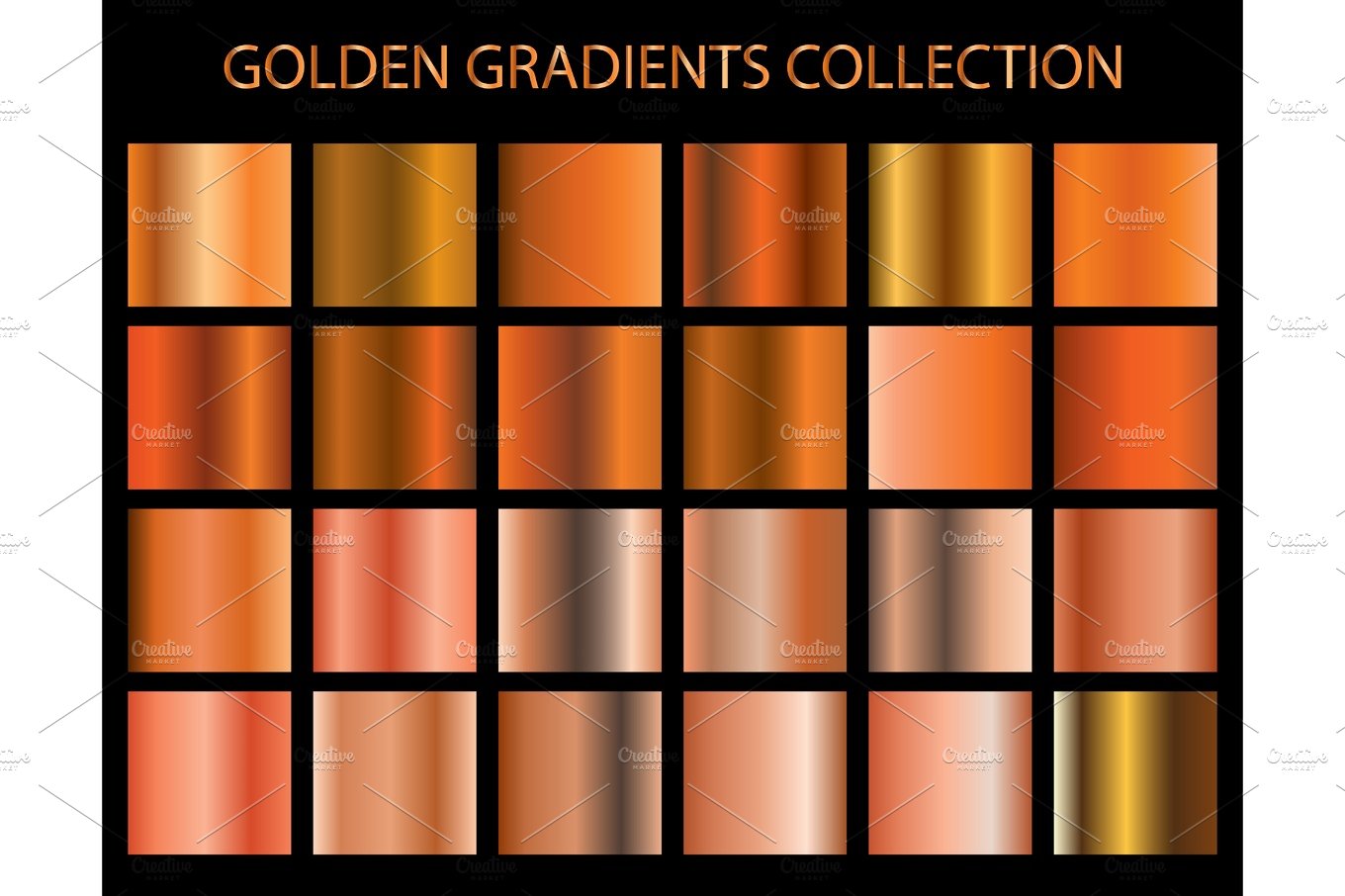 24 vector golden gradients cover image.