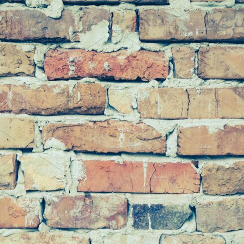 Red brick wall background. cover image.