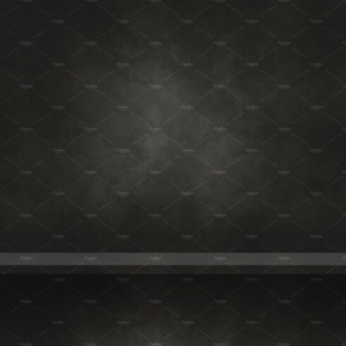 Empty shelf on a black concrete wall. Background template. Squar cover image.