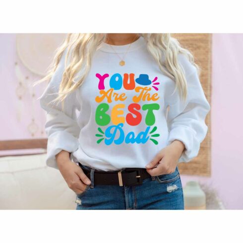 You are the best dad Retro t-shirt Designs cover image.