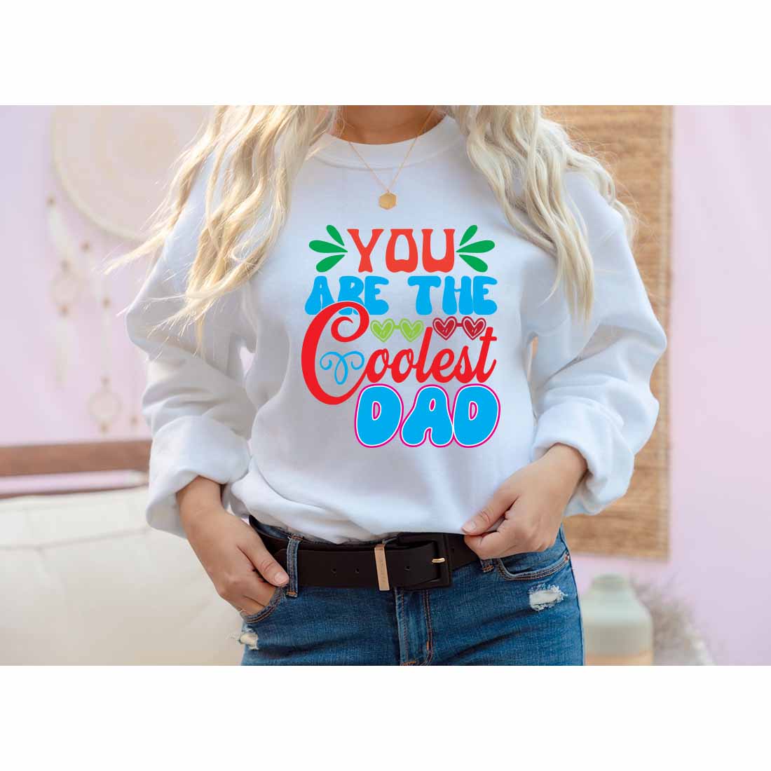 You are the the coolest dad Retro t-shirt Designs preview image.