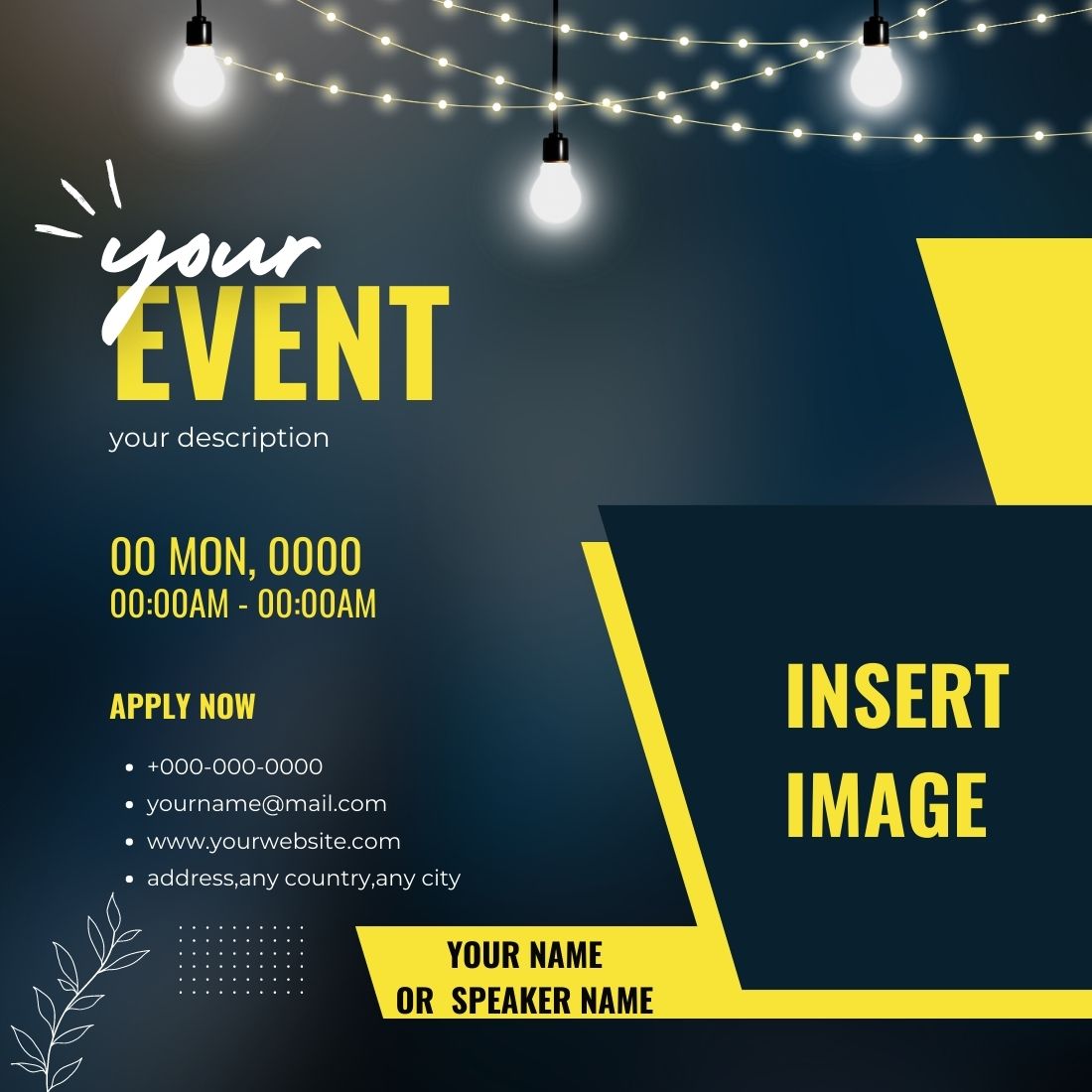 Template Design For Events In $6 Only cover image.
